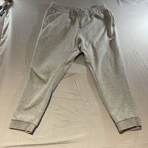 Nike Gray Fleece Sweatpants Mens XXL Athletic Joggers Drawstring Pockets Casual
